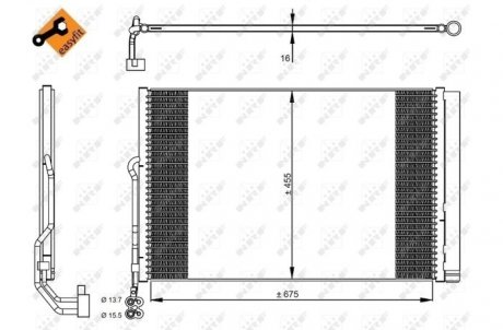 Радіатор кондиціонера NRF 350324