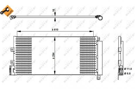 Радиатор кондиционера NRF 350332