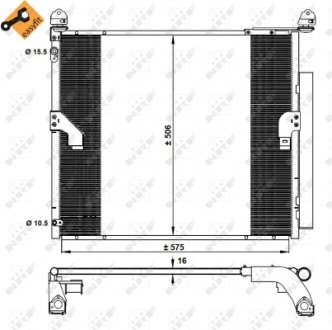 Радіатор кондиціонера TOYOTA LANDCRUISER PRADO 3.0D 09- NRF 350335 (фото 1)