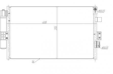 Радіатор кондиціонера (з осушувачем) NRF 350464