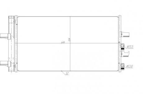 Конденсатор кондиціонера (з осушувачем) BMW 1 (F40), 2 (F45), 2 GRAN COUPE (F44), 2 GRAN TOURER (F46), 2 GRAN TOURER VAN (F46), X1 (F48), X2 (F39), MINI COUNTRYMAN (F60) 1.5/1.5H/2.0 03.14- NRF 350474