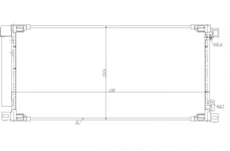 Конденсатор кондиціонера (з осушувачем) TOYOTA AURIS 1.2 03.15-12.18 NRF 350498