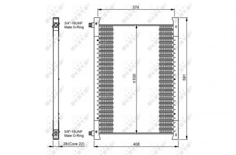 Радіатор кондиціонера NRF 35064