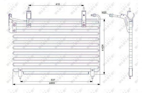 Радиатор кондиционера NRF 35071