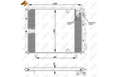 Радиатор кондиционера NRF 35132