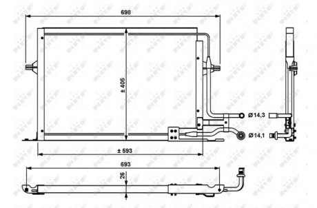 Радиатор кондиционера NRF 35139