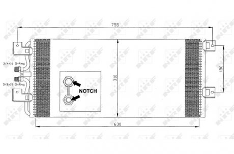 Радиатор кондиционера NRF 35140