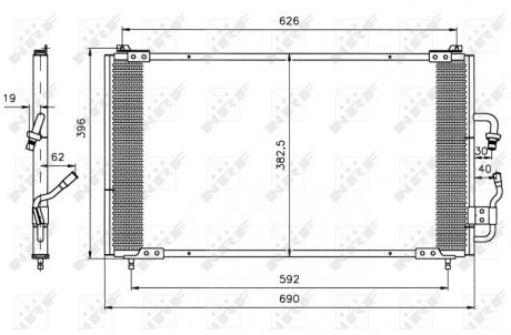 Радиатор кондиционера NRF 35153