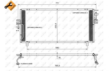 Радиатор кондиционера NRF 35195