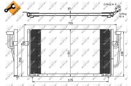 Радиатор кондиционера NRF 35234