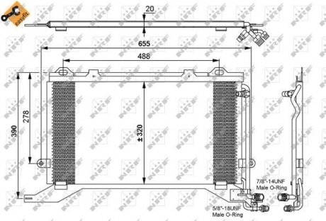 Радиатор кондиционера NRF 35240