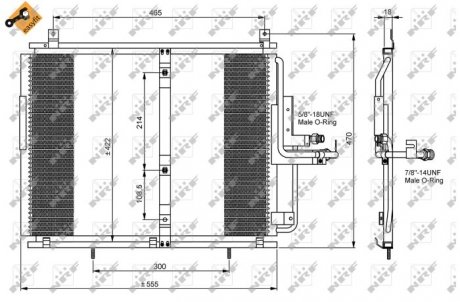 Радіатор кондиціонера NRF 35244