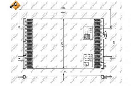 Радиатор кондиционера NRF 35249