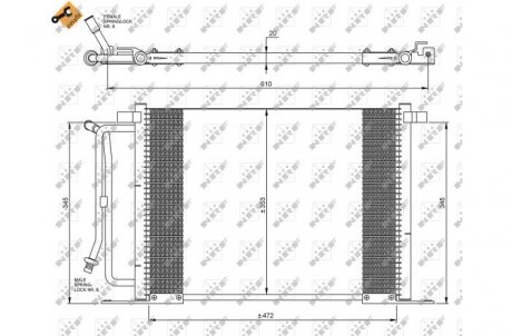 Радиатор кондиционера NRF 35250