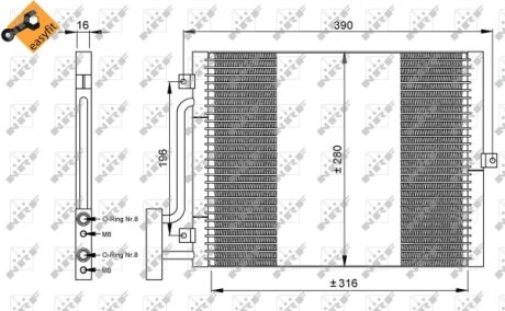 Радіатор кондиціонера NRF 35307