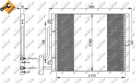 Радиатор кондиционера NRF 35307
