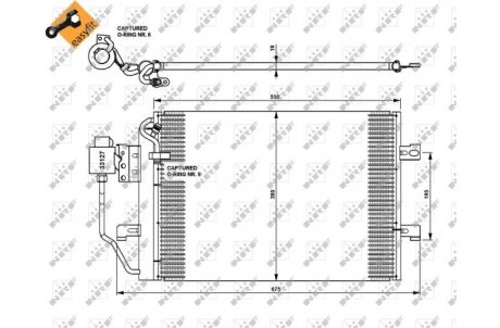 Радиатор кондиционера NRF 35309