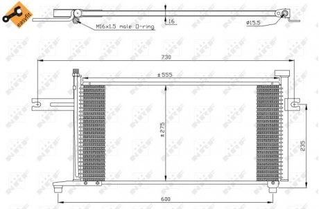 Радіатор кондиціонера NRF 35315