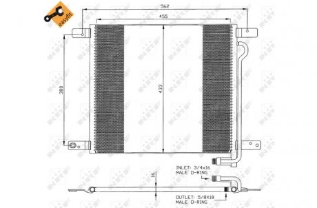 Радиатор кондиционера NRF 35325