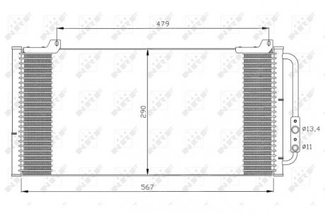 Радиатор кондиционера NRF 35346