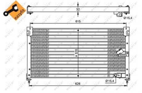 Радиатор кондиционера NRF 35348