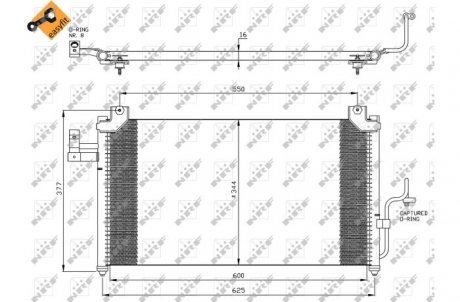 Радиатор кондиционера NRF 35356