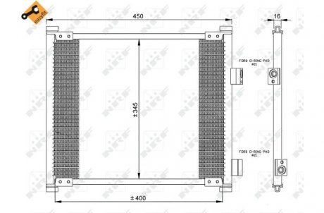 Радиатор кондиционера NRF 35357