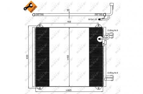 Радіатор кондиціонера NRF 35362