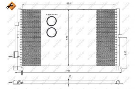 Радиатор кондиционера NRF 35365