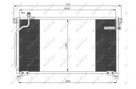 Радиатор кондиционера NRF 35374