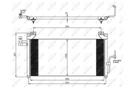 Радиатор кондиционера NRF 35386