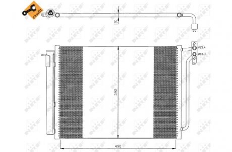 Радиатор кондиционера NRF 35406