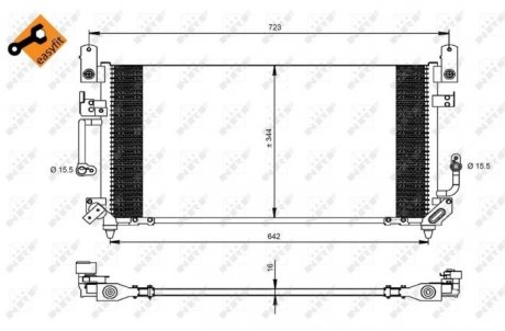 Радиатор кондиционера NRF 35423