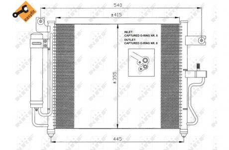 Радиатор кондиционера NRF 35428