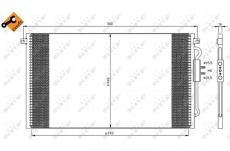 Радиатор кондиционера NRF 35448