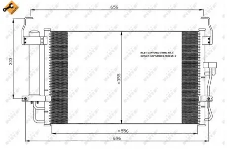 Радіатор кондиціонера NRF 35474