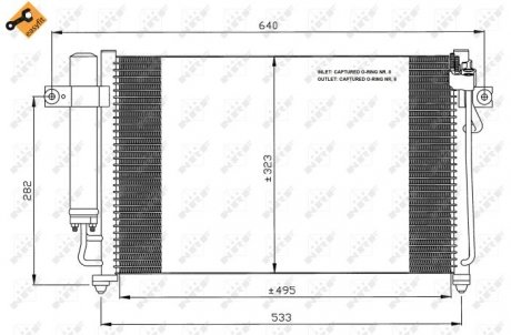 Радіатор кондиціонера NRF 35476