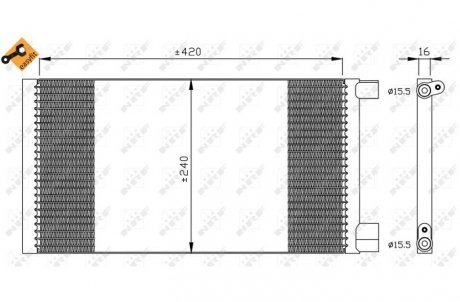 Радиатор кондиционера NRF 35487