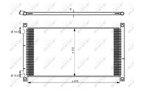 Радиатор кондиционера NRF 35490