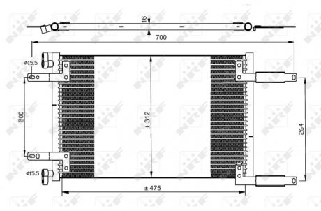 Радиатор кондиционера NRF 35493