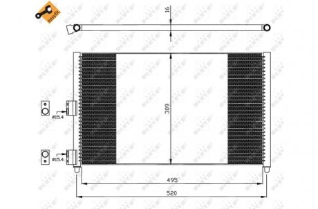 Радиатор кондиционера NRF 35502