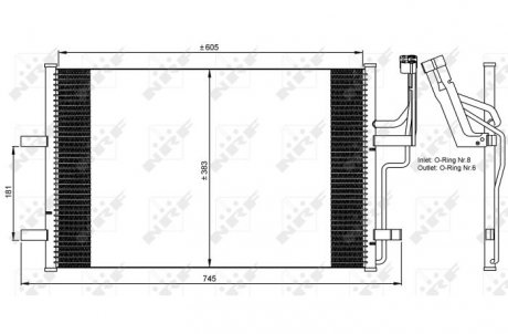 Радіатор кондиціонера NRF 35507