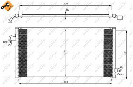 Радиатор кондиционера NRF 35523