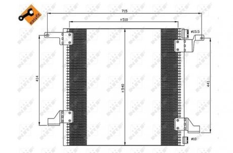 Радиатор кондиционера NRF 35526