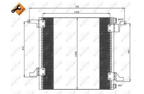 Радіатор кондиціонера NRF 35526