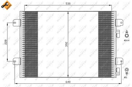 Радиатор кондиционера NRF 35542