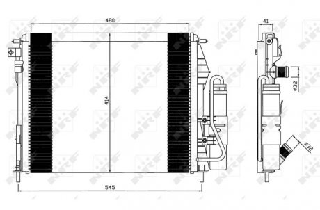 Радіатор кондиціонера NRF 35547