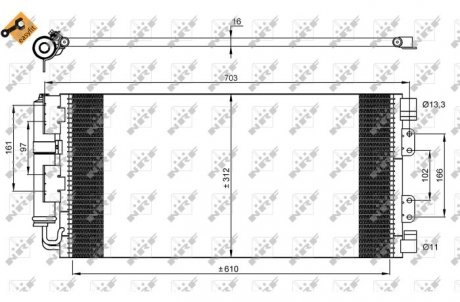 Радиатор кондиционера NRF 35548