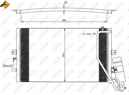 Радиатор кондиционера NRF 35558