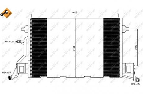 Радиатор кондиционера NRF 35564